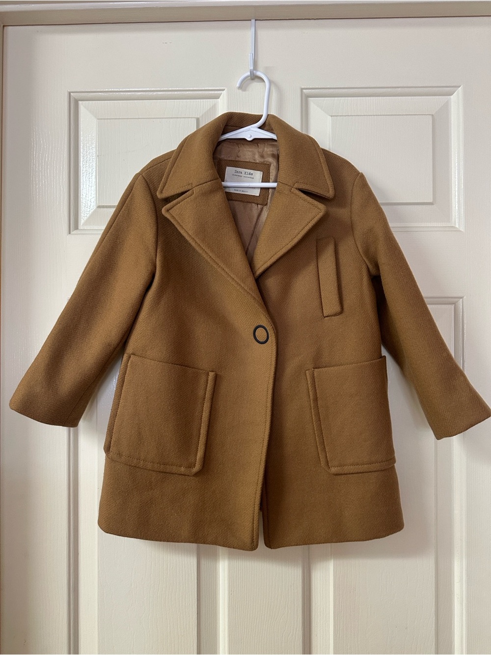 Zara Camel Brown Kids Peacoat
